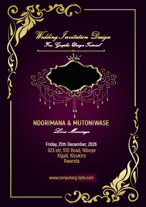 Free Wedding Invitation Card Template by GraphicsFamily Wedding Invitation Card